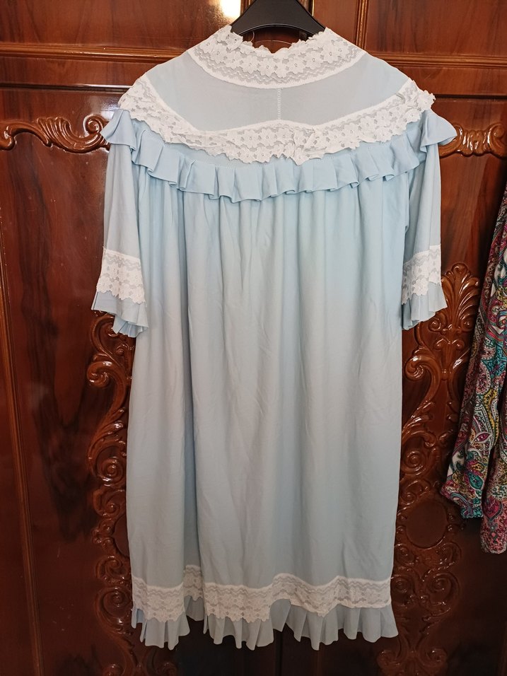 Beyaz Bohem Midi Kadın Gecelik - Görsel 3