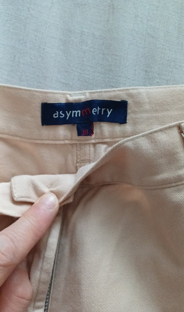 Bej Kadın Kumaş Pantolon Midi Boy - Görsel 3