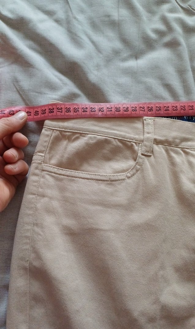 Bej Kadın Kumaş Pantolon Midi Boy - Görsel 5