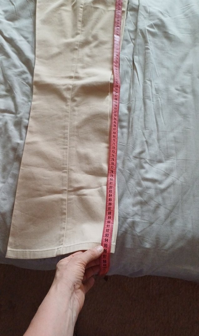 Bej Kadın Kumaş Pantolon Midi Boy - Görsel 4