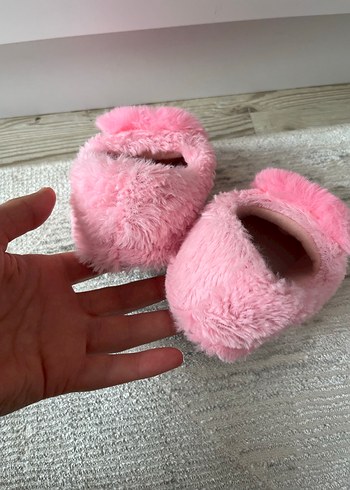 Kız çocuklar için Pembe Sıcak Kürklü Ev pandufu - Görsel 2