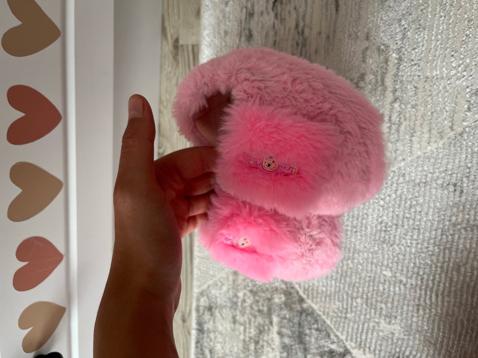 Kız çocuklar için Pembe Sıcak Kürklü Ev pandufu - Görsel 4