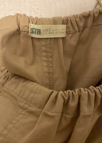 Stradivarius Krem paraşüt pantolon