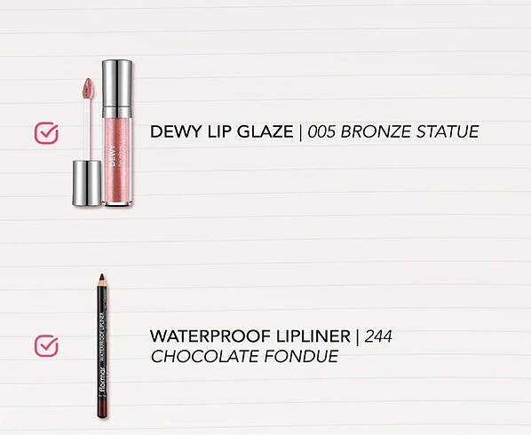 Flormar Flormar 244 dudak kalemi ve lip gloss