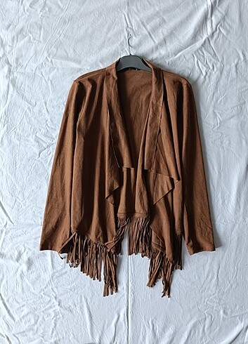 Only püsküllü vintage kahverengi ceket