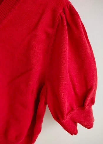 Kırmızı Düğmeli Bolero - Görsel 3