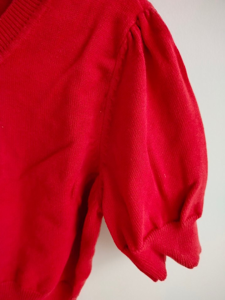 Kırmızı Düğmeli Bolero - Görsel 3