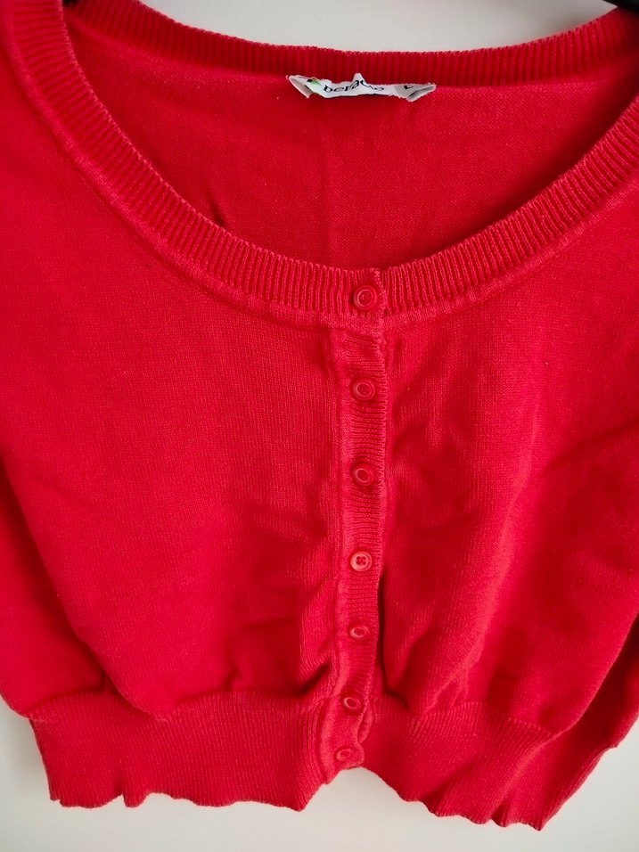 Kırmızı Düğmeli Bolero - Görsel 2