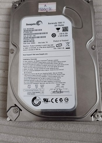 Seagate Barracuda 320GB 7200 RPM Sabit acil satılık