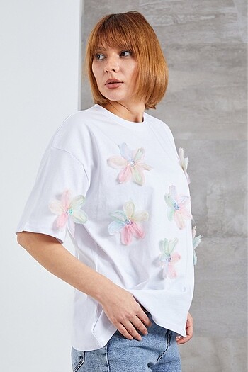 Diğer Çiçekli T-shirt