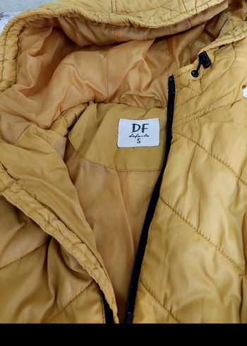 Sarı Fermuarlı Kadın Kışlık Mont - Görsel 3