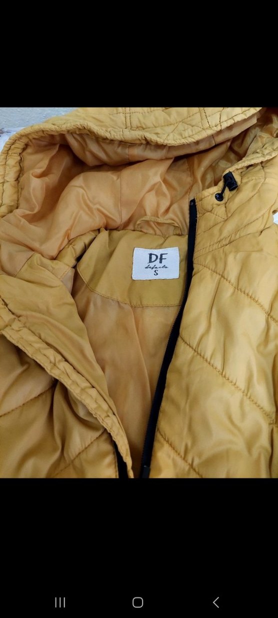 Sarı Fermuarlı Kadın Kışlık Mont - Görsel 3