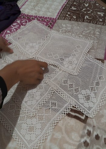 Beden El İşi Dantel Örtüler Seti 6 tane