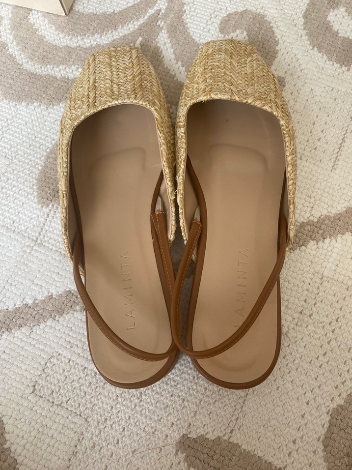 Bej Örgü Kadın Dolgu Topuk Espadril - Görsel 2