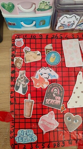  Parlak kendiliğinden yapışkanlı sticker tanesi 15tl