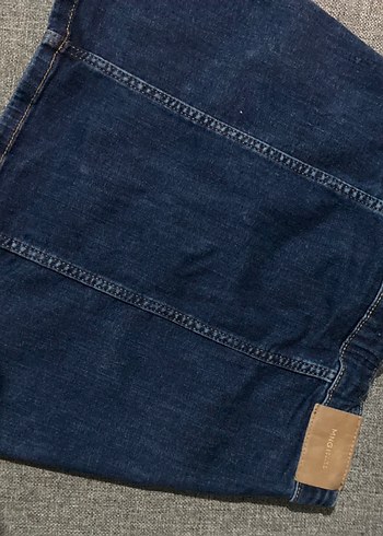 Düğmeli Mavi Denim Mini Etek - Görsel 2