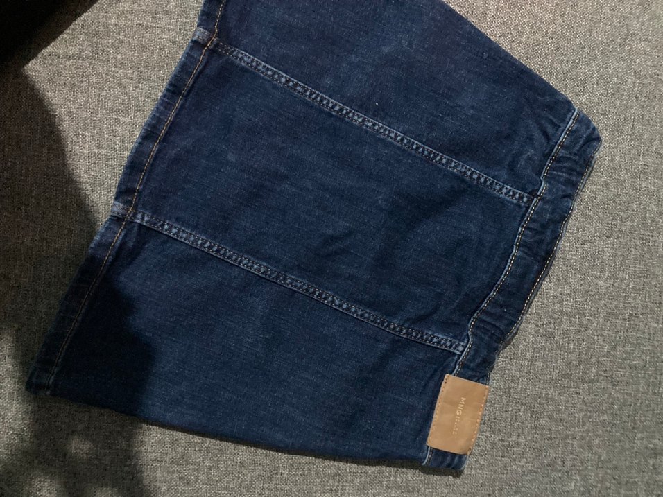Düğmeli Mavi Denim Mini Etek - Görsel 2