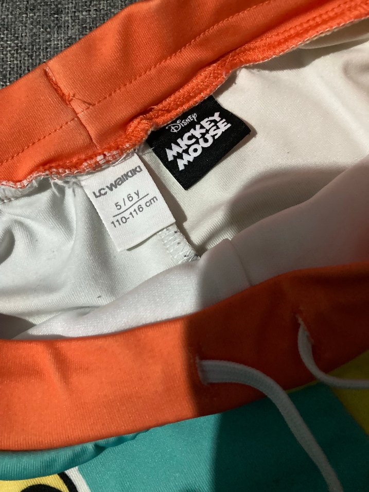 Renkli Mickey ve Goofy Baskılı Erkek Çocuk Deniz Şortu - Görsel 3