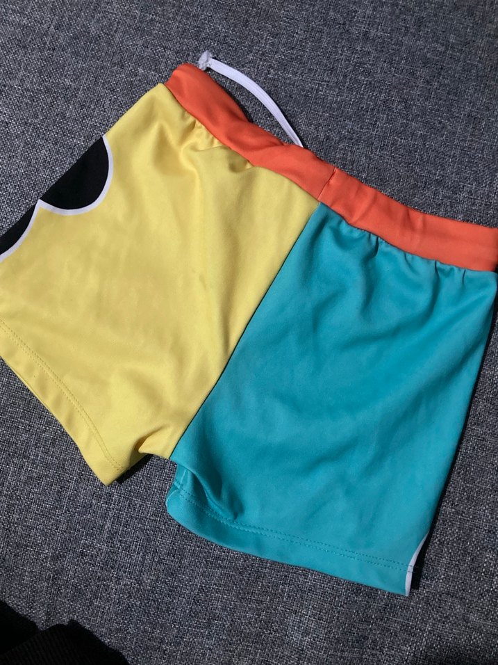 Renkli Mickey ve Goofy Baskılı Erkek Çocuk Deniz Şortu - Görsel 2