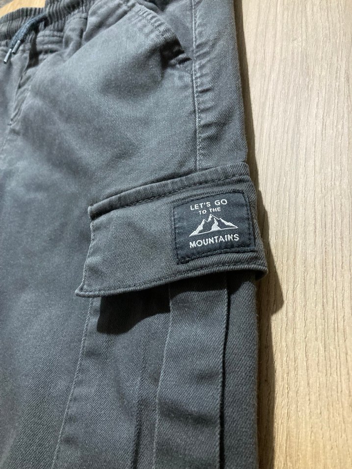 Gri Erkek Çocuk Bol Kesim Kot Pantolon - Görsel 3