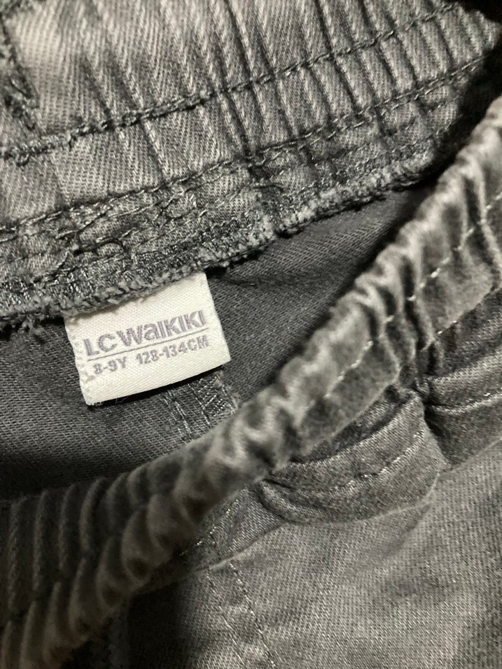 Gri Erkek Çocuk Bol Kesim Kot Pantolon - Görsel 4