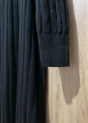 Siyah Örme Balıkçı Yaka Uzun Elbise - Görsel 3