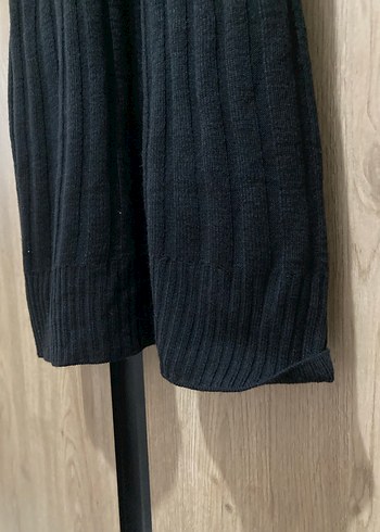 Siyah Örme Balıkçı Yaka Uzun Elbise - Görsel 4