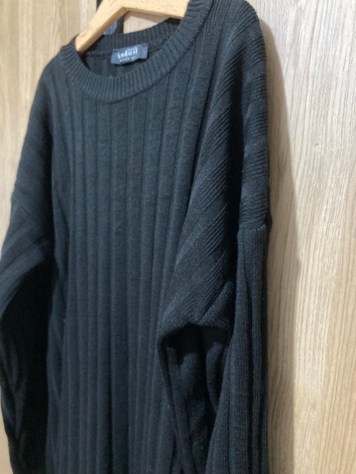 Siyah Örme Balıkçı Yaka Uzun Elbise - Görsel 5