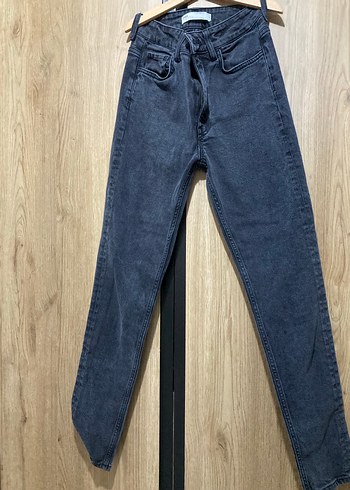 Gri Normal Kesim Kadın Denim Jean - Görsel 4