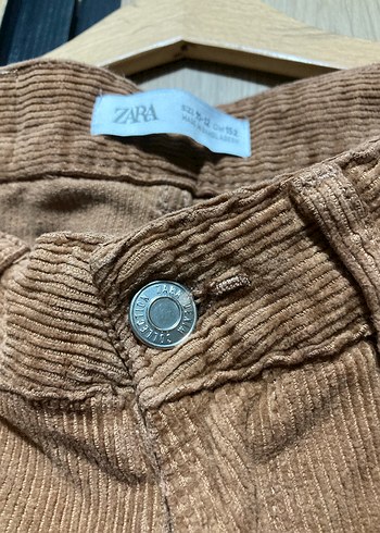 Düğmeli Kahverengi Süet Pantolon - Görsel 3