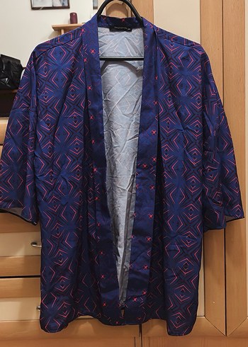 Trendyol & Milla Geometrik Desenli Mor Lacivert Kimono