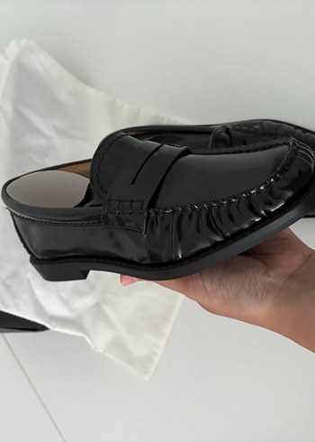 38 Beden siyah Renk Kadın Siyah Tokalı Loafer Ayakkabı