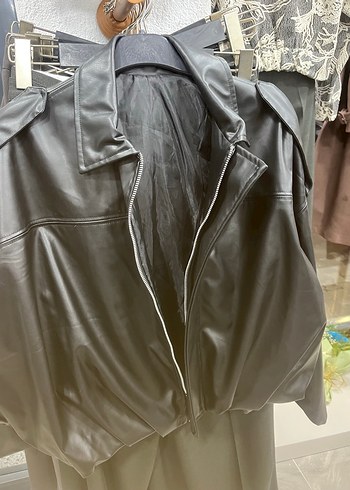 Deri ceket bomber - Görsel 2