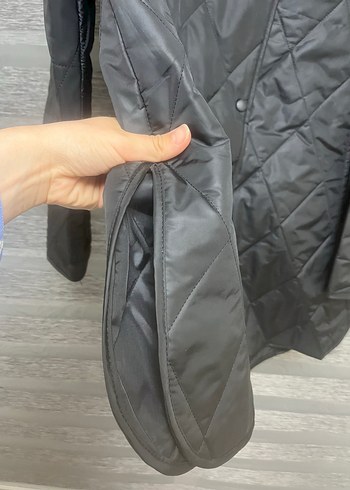 m Beden siyah Renk Düğmeli Siyah Midi Kadın Mont