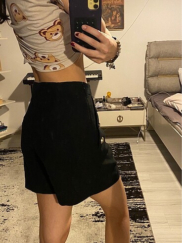 s Beden siyah Renk Zara siyah şort