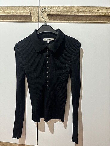 Koton Polo yaka fitilli bluz likralı