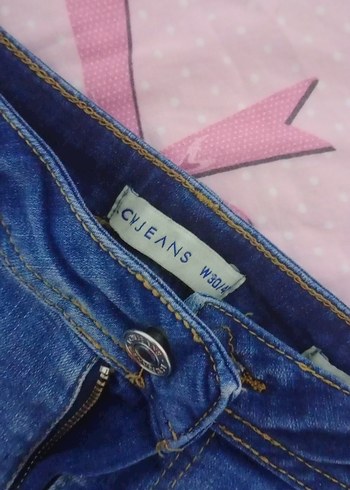 LC Waikiki Kadın Mavi Bol Kesim Midi Kot Pantolon