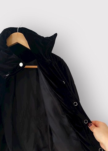 S Beden Siyah Kadife Mont  Şık & Zamansız - Görsel 4