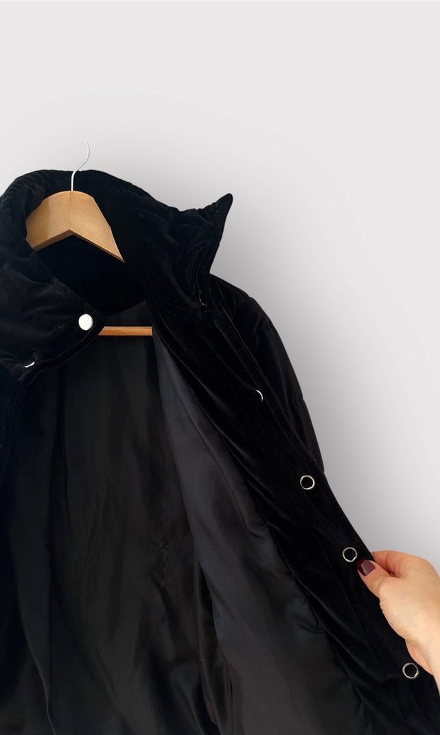 S Beden Siyah Kadife Mont  Şık & Zamansız - Görsel 4