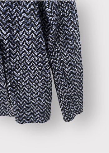 Düğmeli Lacivert Kadın Blazer Ceket - Görsel 4