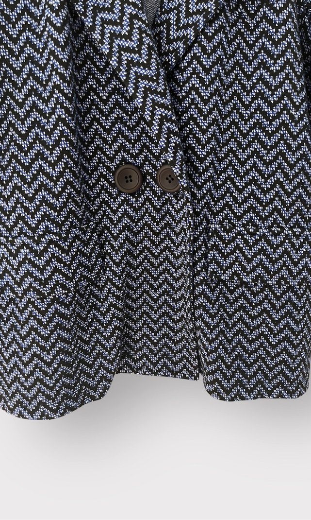 Düğmeli Lacivert Kadın Blazer Ceket - Görsel 5