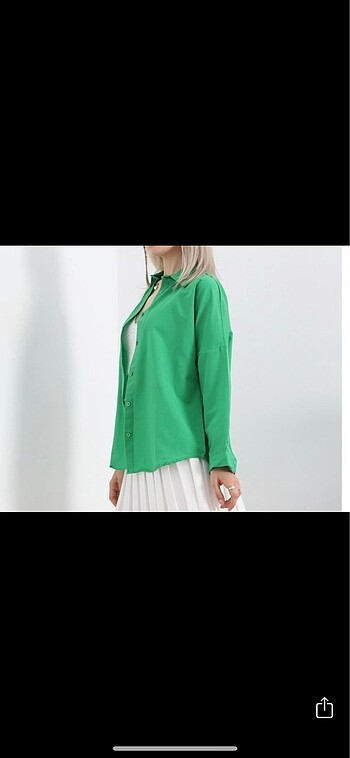 Yeşil oversize gömlek