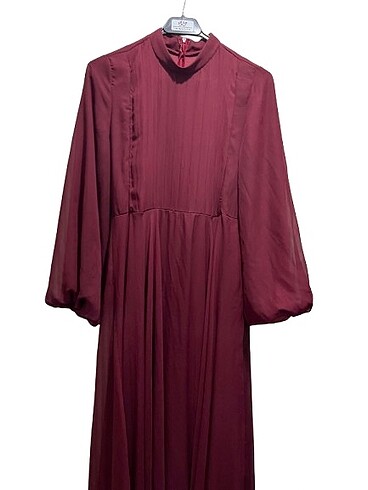 Diğer BORDO ŞİFON ABİYE ELBİSE