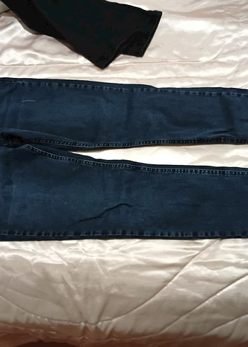 Lacivert erkek Kemerli Dar Kesim Jean