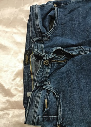 LC Waikiki Lacivert erkek Kemerli Dar Kesim Jean