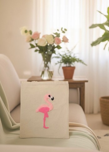 Pembe Flamingo Punch Çanta