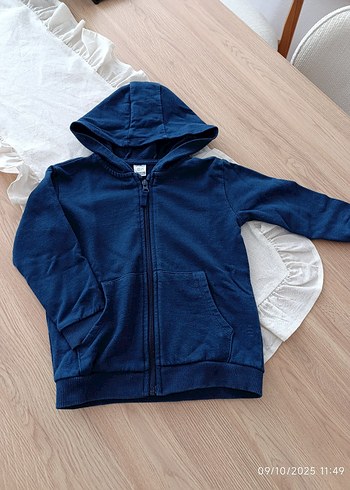 Erkek Çocuk Kapüşonlu Fermuarlı Sweatshirt