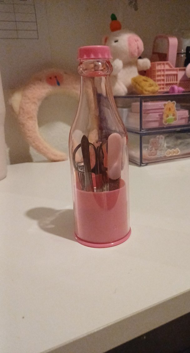 Pembe Soda Şişesi Manikür Seti - Görsel 2