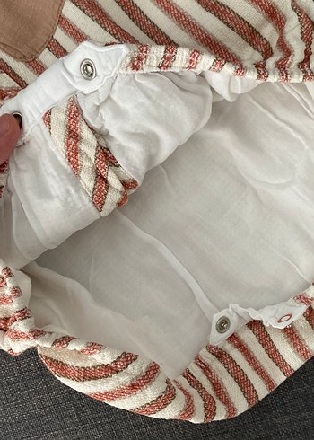 9 Ay Beden kahverengi Renk BG store Kolsuz Bohem Tarzı Bebek Tulum