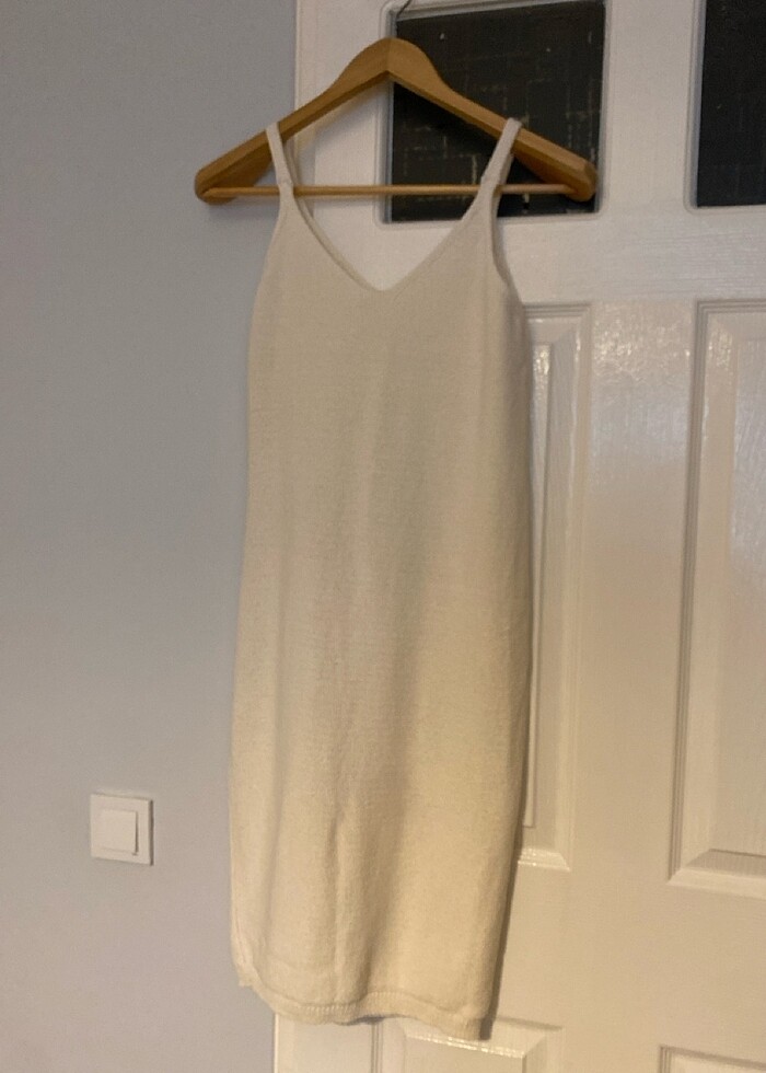 Butikten yazlık triko diz altı elbise - Görsel 4